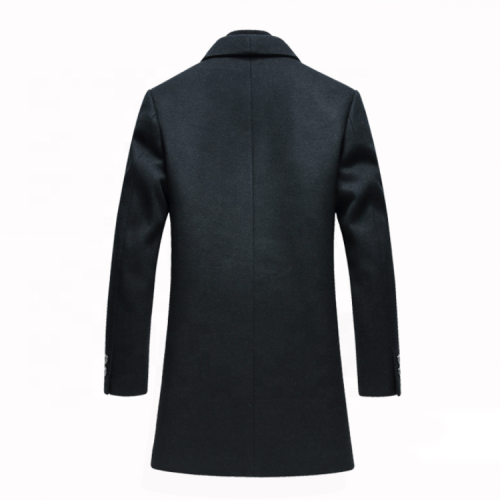 Best Value Men's Wool Coat with Sheep Fur Buttons