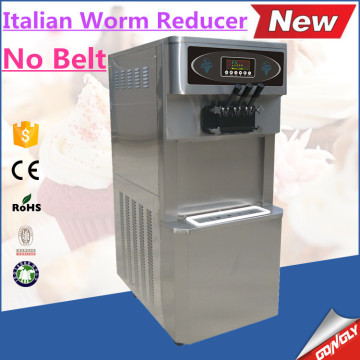 auto refrigerated ice cream maker 3 flavors commercial soft ice cream machine 50-60L/h capacity