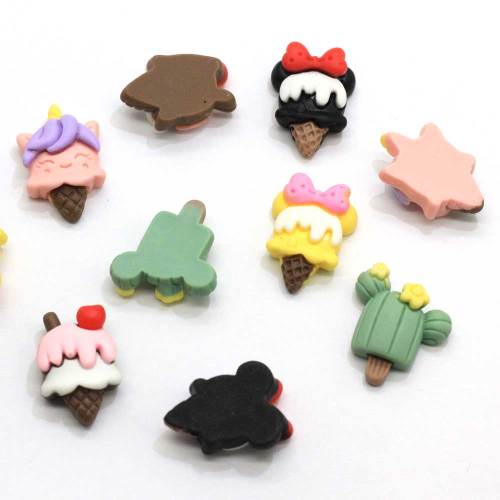 Kawaii Cartoon Cactus Gemengde Ijs Ijslolly Plat Hars Cabochons Scrapbooking DIY Sieraden Ambachtelijke Decoratie Accessoires