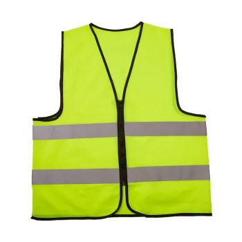 Custom Reflective Vests with Safety Yellow PVC Material and Logo for Men and Kids