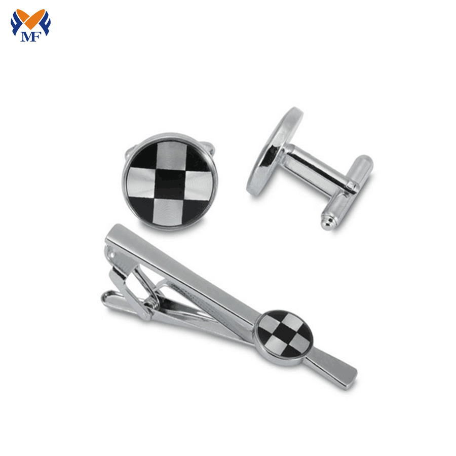 Tie Clip Cufflink Set