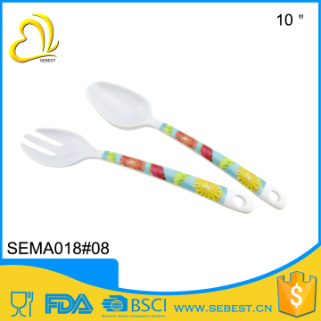 cheap melamine flatware 10 inch dessert salad plastic fork and spoon