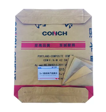 Kraft paper valve pocket for cement