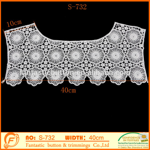 white color cotton delicate fancy trendy lace trim collar for garment