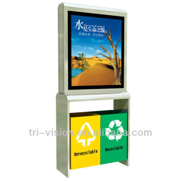 outdoor poster static dustbin advertising lightbox