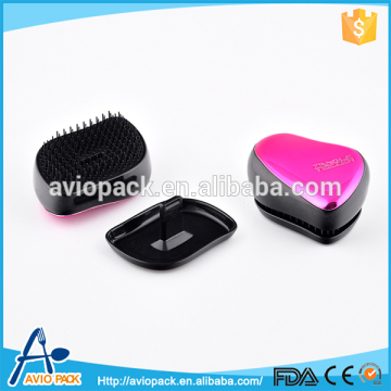 Top quality 8.5cm plastic PP professional compact hair brush