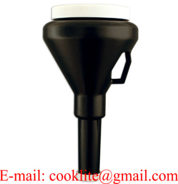 1 1/3-Quart Black Double Capped Funel