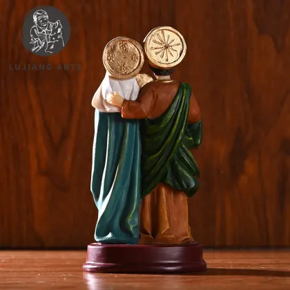 5-inch Holy Family Statue: Resin Jesus Sculpture, Decoration, Holy Family Figurine of Jesus, Mary, and Joseph - Perfect Religious Gift