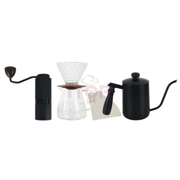 Percolatori Caffettiera con confezione regalo, bollitore da 600 ml, macinino manuale