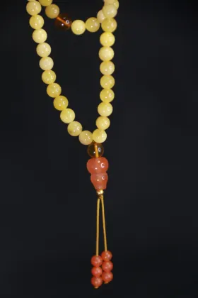yellow beads necklace