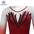 Xüsusi marka qırmızı yüksək keyfiyyətli qızlar gimnast geyimləri gimnastika leotards