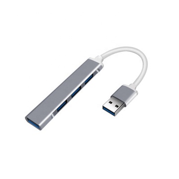 4-in-1 Multiport USB 3.0 Aluminum HUB for Computer Data Transfer