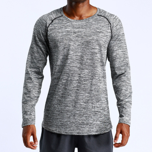 T-shirt élastique de sport de fitness pour homme