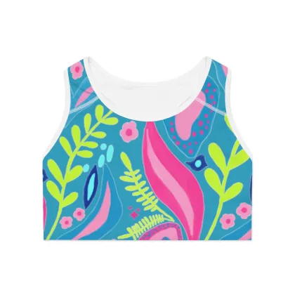 Custom Logo Sport Bras & Crop Tops for Women's Activewear and Cheerleading Uniforms