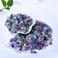 Multi Size Natural Fluorite Chips Bead Fluorite Tumbled Stone Irregular Shaped Healing Crystal Loose Beads for Home Decoration