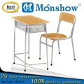 Hot Verkauf einzelnen Holz-Schreibtisch und Stuhl für Schulmöbel