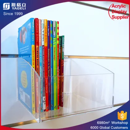transparent clear acrylic bookshelf for home storage