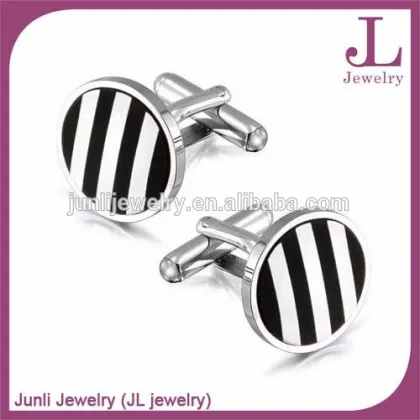 White Blue Stones Square Metal Cufflinks Stainless Steel Fashion Cufflinks