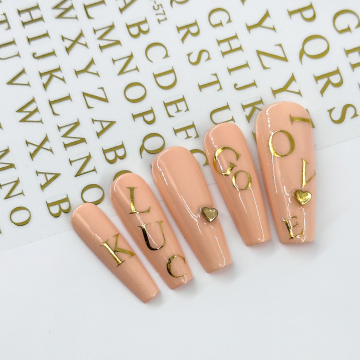 Leidankou Flat Sticker Nail Art - 3D -Nagelaufkleber