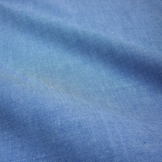 Blue Denim 100% Cotton Chambray Fabric