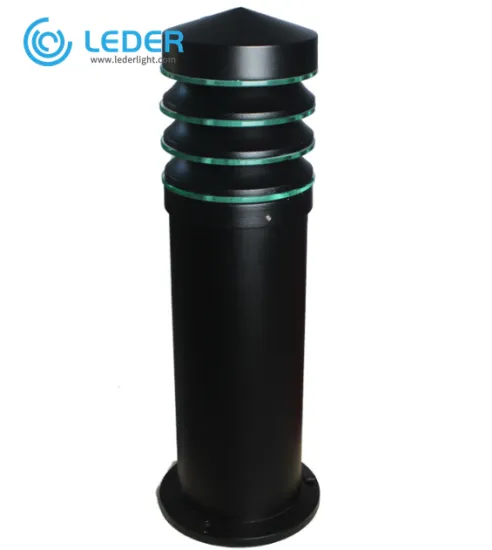 LEDER 12 Black Modern Bollard Light