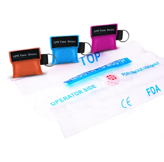 hot sell small pouch CPR mask keychain
