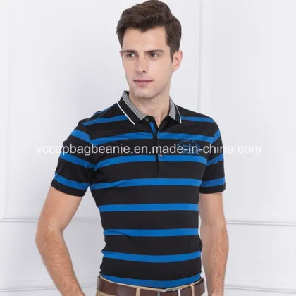 Young Man Polo Shirt, Men′s Stripe Shirt