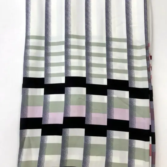 Geometry Design Summer Rayon Screen Print Fabric