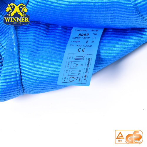 High Quality Lifting Polyester Webbing Sling From 1 Ton To 10 Ton