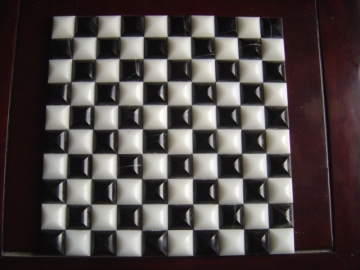 White and Black Marble Stone Mosaic