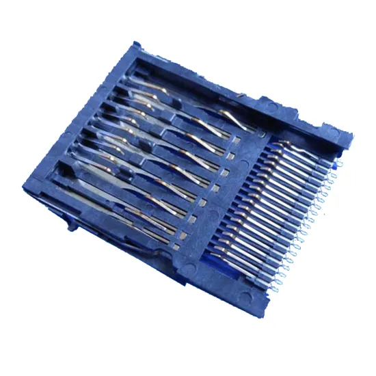 Plastic injection mold for electronic metal connector