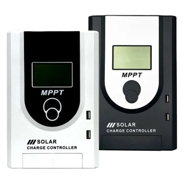 Automatic Smart MPPT Solar Charge Controller with LCD Backlight Display and Temperature Sensor for 12V/24V Systems, Available in 10A to 60A Models