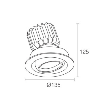 LEDER 6000K โคมดาวน์ไลท์ LED 30W ตกแต่ง