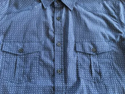 Short Sleeve Shirt Navy Printing