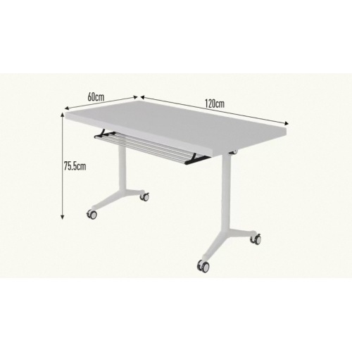 Mesa de treinamento dobrável com rodas