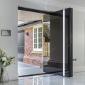 Modern Mirror Pivot Entrance Door With Led Light