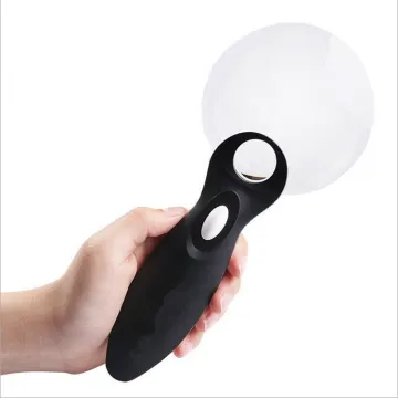 8x 15x LED Illuminated Jewelers Loupe: Reading Magnifier with Handheld Magnifying Glass and 2 Lights