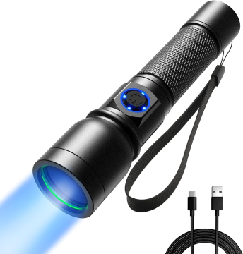 Mini UV 365nm Rechargeable Blacklight for Detecting Pet Urine Stains in Dogs and Cats