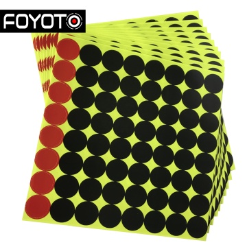 1 Inch Round Adhesive Reactive Target Stickers - 64 Pcs/Sheet