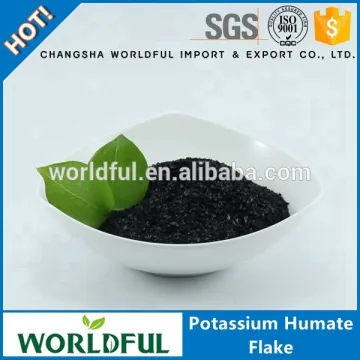 Soluble Organic Flake Fertilizer - Potassium Humate Shiny Flake Organic Fertilizer
