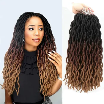Long Wavy Gypsy Locs Ombre Crochet Hair 30inch Goddess Locs Faux Locs African Roots Dreadlocs Synthetic Braiding Hair
