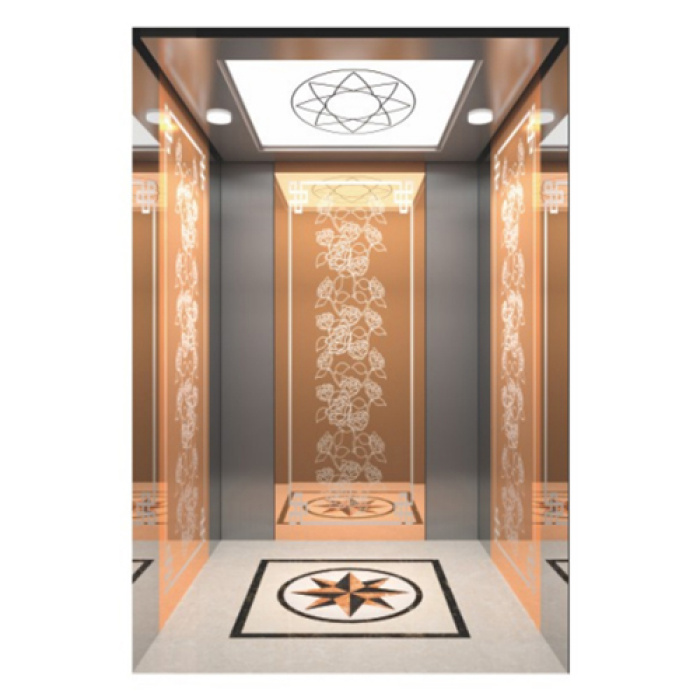 Rosengoldspiegel geätzter Beifahreraufzug