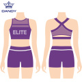 Mesh cheerleading sport bra and short