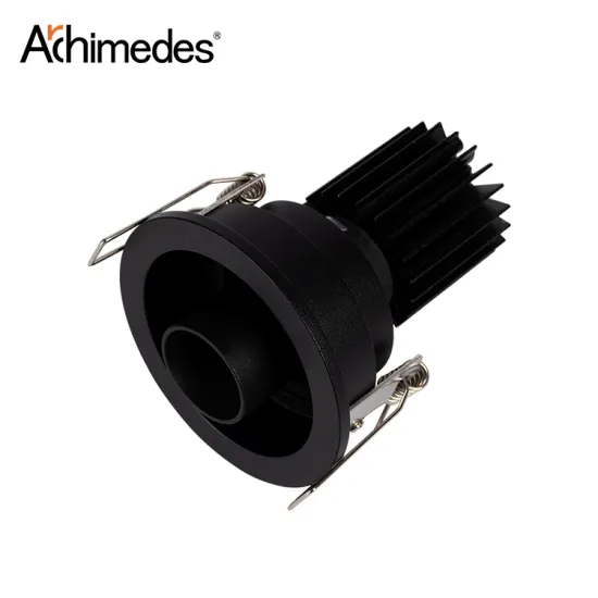 High Power Aluminum Black White Recessed 9W Round LED Downlight