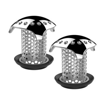 Large and Small Stainless Steel Hair Catcher Drain Protector: Dual Size Design for Effective Clog Prevention