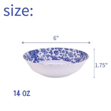 6 Inch Melamine Shallow Bowls Set of 6