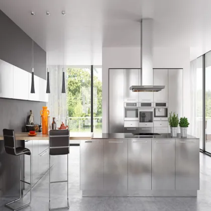 Customizable Stainless Steel Cabinets for Modern Kitchens