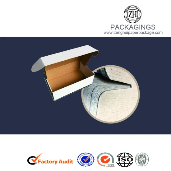 Custom made white corrugated folding gift box