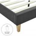 Gestoffeerd platform bedframe houten latondersteuning