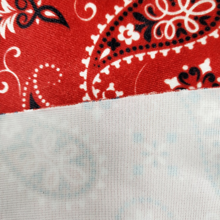 Digital Printed Stretch Velvet Fabric